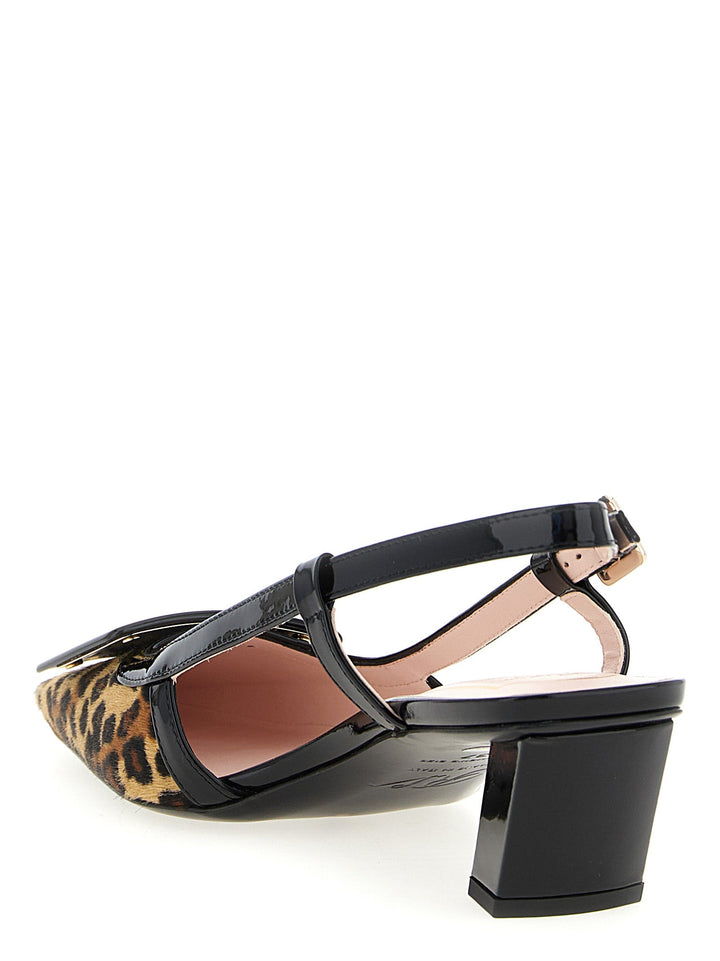 Women’s Roger Vivier Multicolor Calfskin Mid Heel Pumps