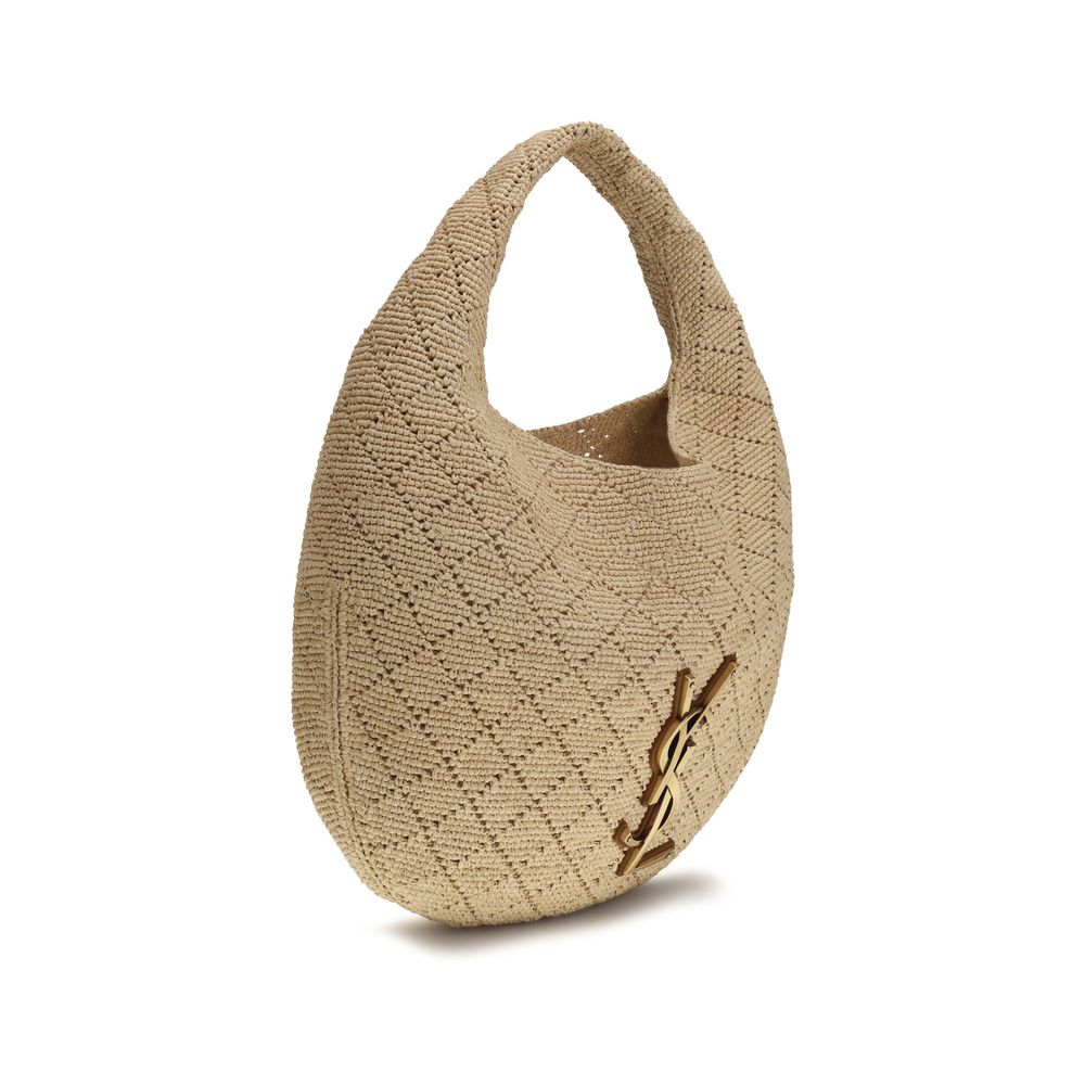 Women’s Saint Laurent Beige Raffia Shoulder Bag