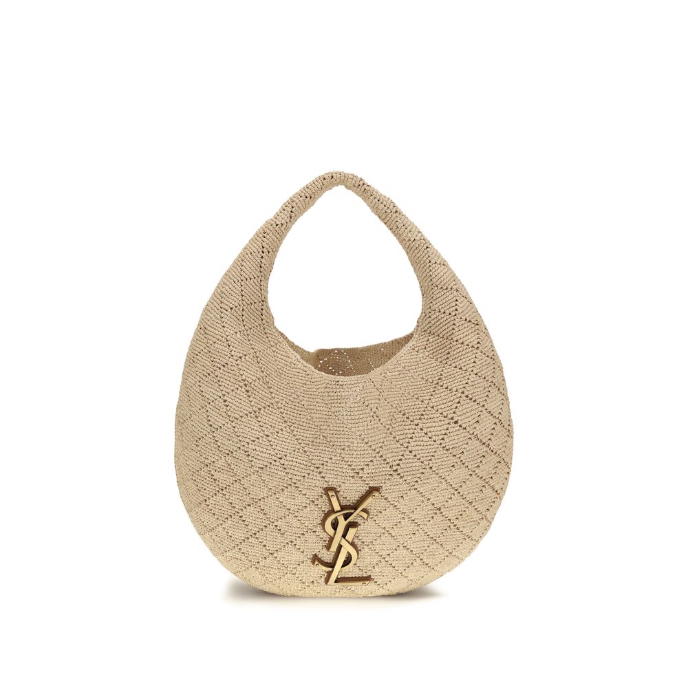 Women’s Saint Laurent Beige Raffia Shoulder Bag