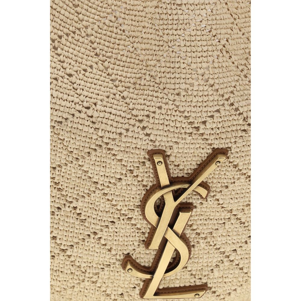 Women’s Saint Laurent Beige Raffia Shoulder Bag