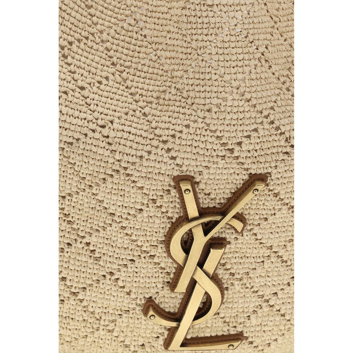 Women’s Saint Laurent Beige Raffia Shoulder Bag