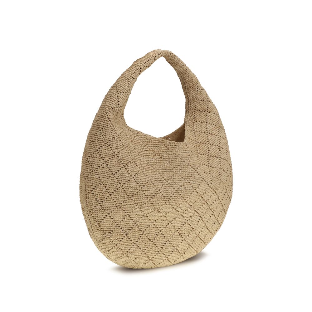 Women’s Saint Laurent Beige Raffia Shoulder Bag