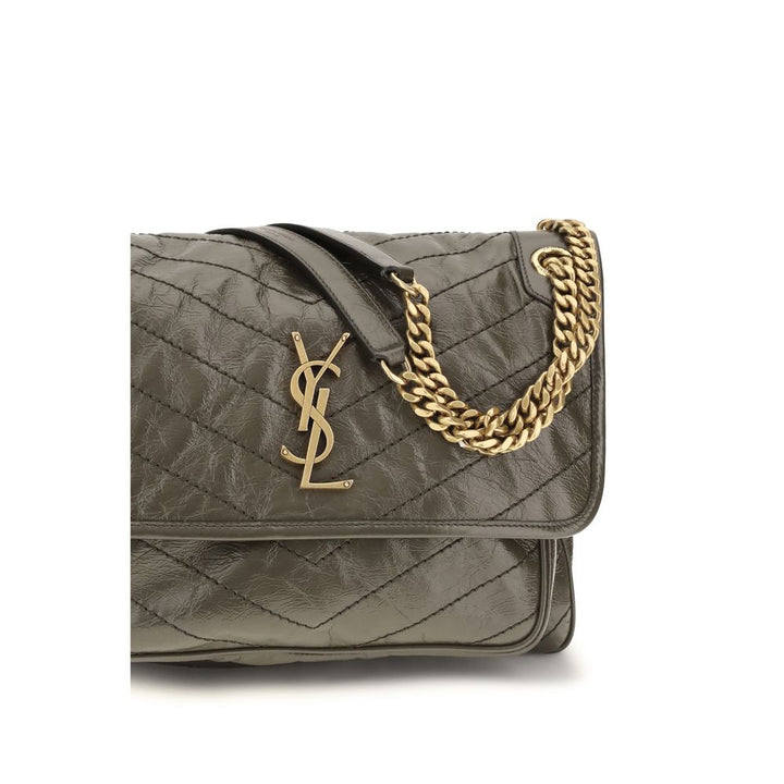Women’s Saint Laurent Bicolor Calf Leather Bos Taurus Shoulder Bag
