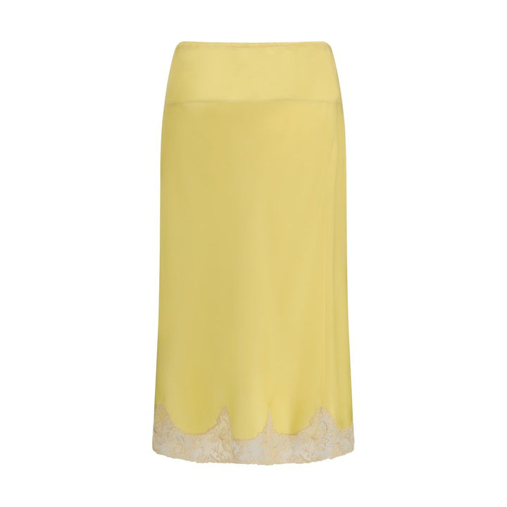 Women’s Saint Laurent Bicolor Silk Midi Skirt