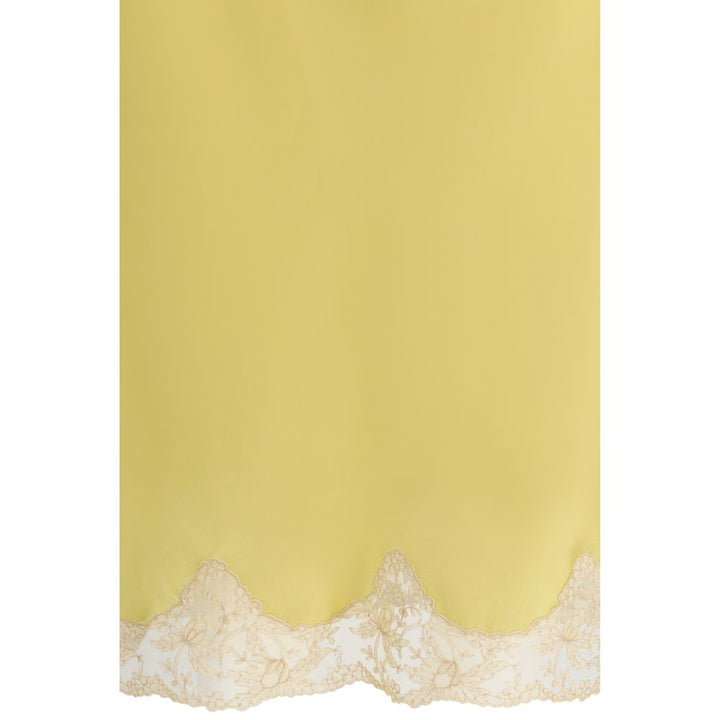 Women’s Saint Laurent Bicolor Silk Midi Skirt