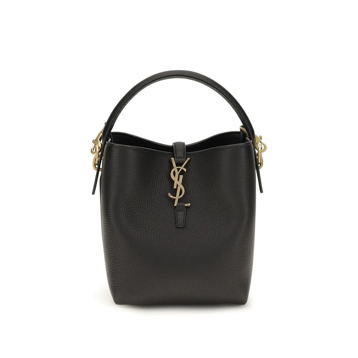 Women’s Saint Laurent Black Calf Leather Bos Taurus Backet Bag
