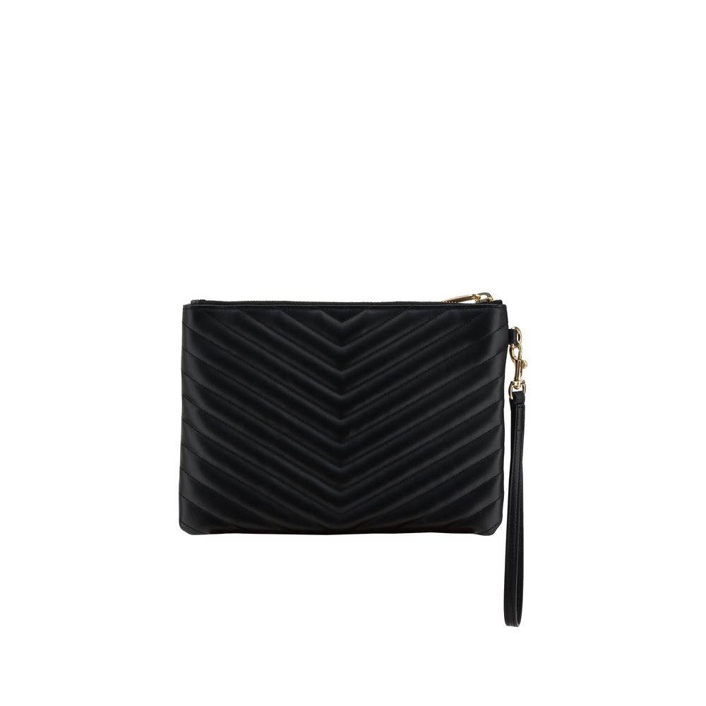 Women’s Saint Laurent Black Calf Leather Bos Taurus Clutch Bag