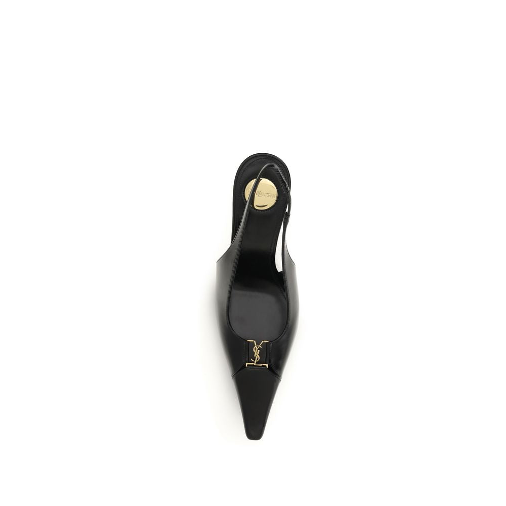 Women’s Saint Laurent Black Calf Leather Bos Taurus High Heel Pumps