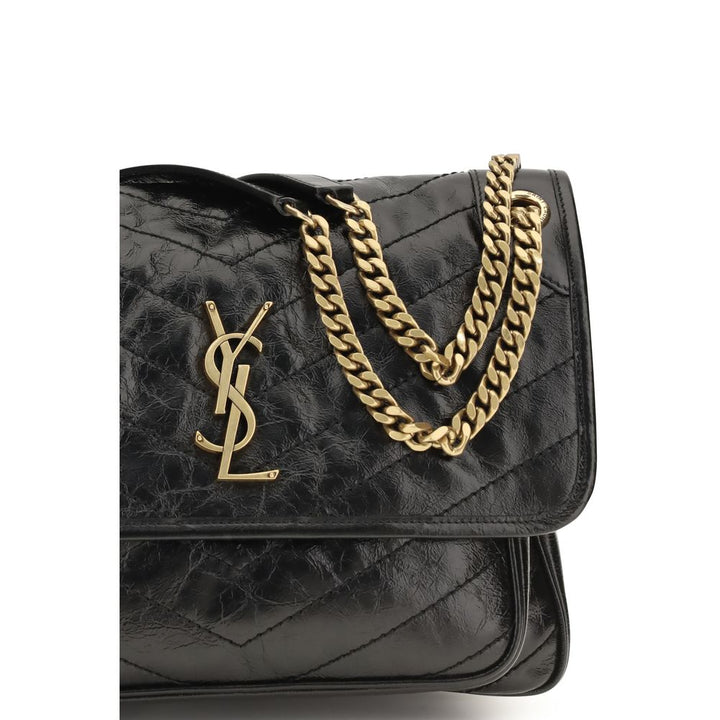 Women’s Saint Laurent Black Calf Leather Bos Taurus Shoulder Bag