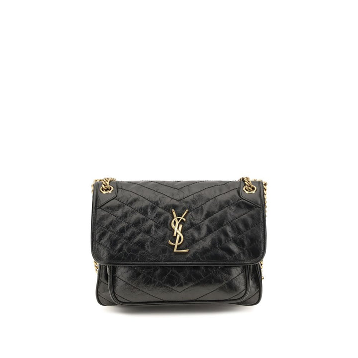 Women’s Saint Laurent Black Calf Leather Bos Taurus Shoulder Bag