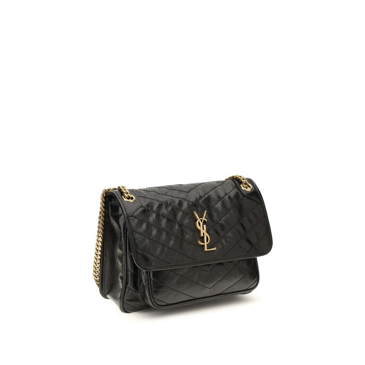 Women’s Saint Laurent Black Calf Leather Bos Taurus Shoulder Bag