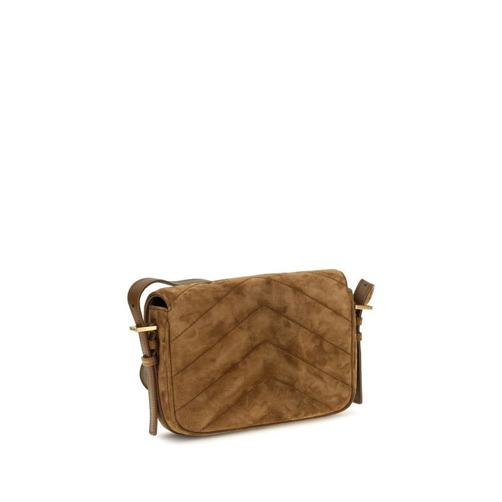 Women’s Saint Laurent Brown Suede Leather Shoulder Bag