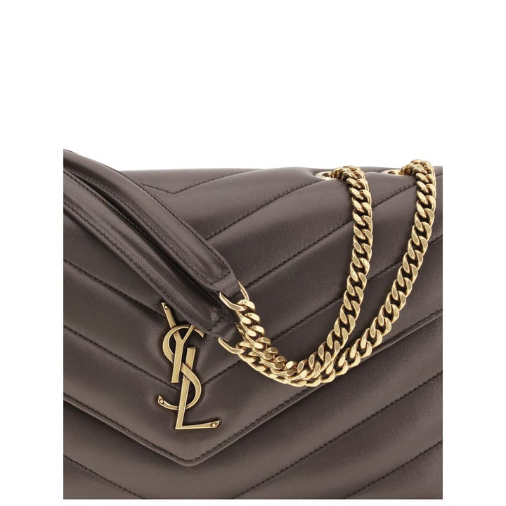 Women’s Saint Laurent Gray Lamb Ovis Aries Shoulder Bag