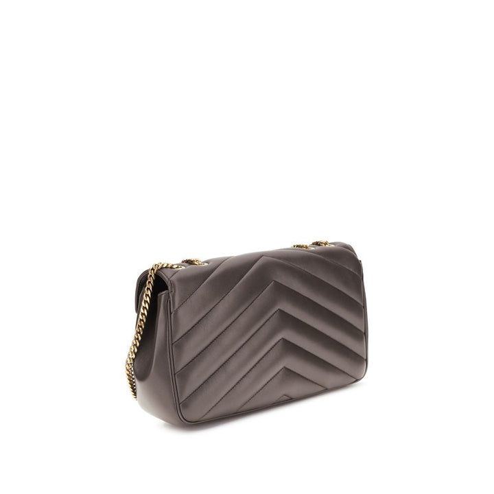 Women’s Saint Laurent Gray Lamb Ovis Aries Shoulder Bag