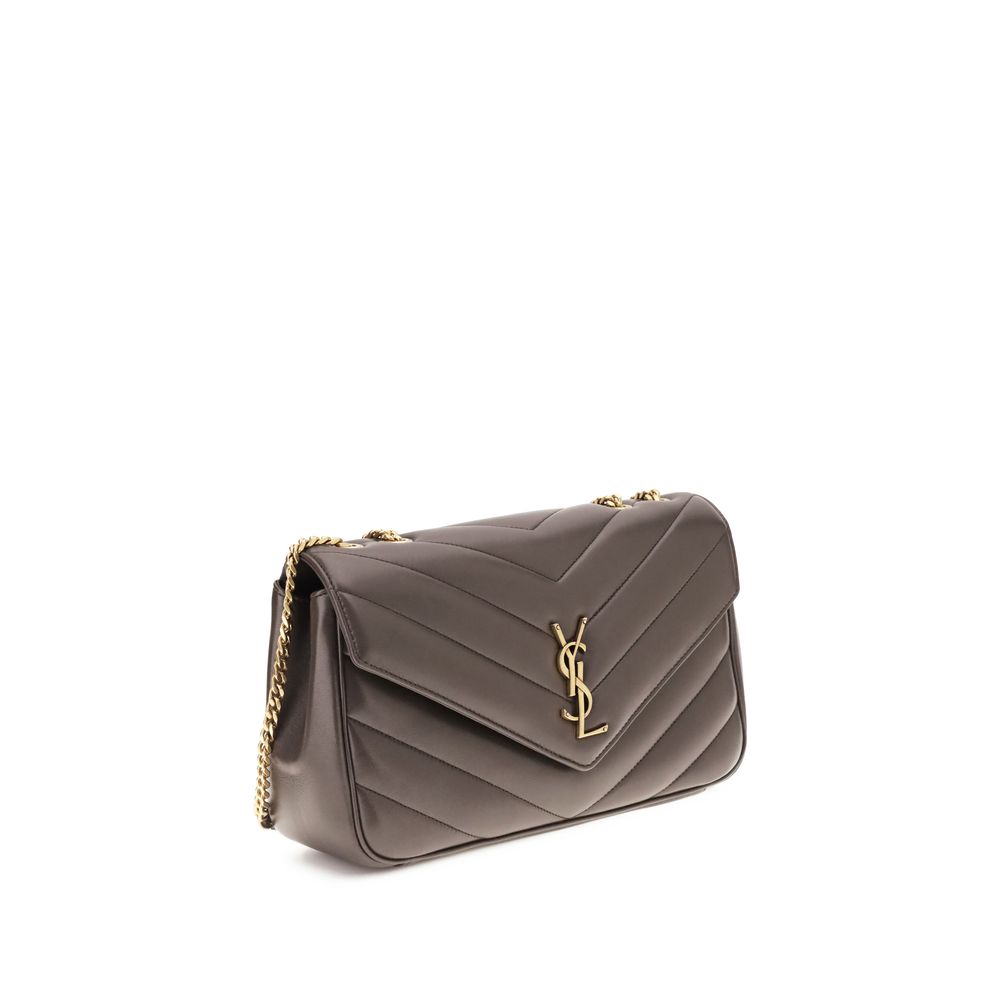 Women’s Saint Laurent Gray Lamb Ovis Aries Shoulder Bag