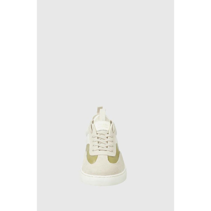 Scotch &amp; Soda Beige Leather Low Top Sneakers