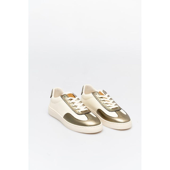 Scotch &amp; Soda Bronze Leather Low Top Sneakers