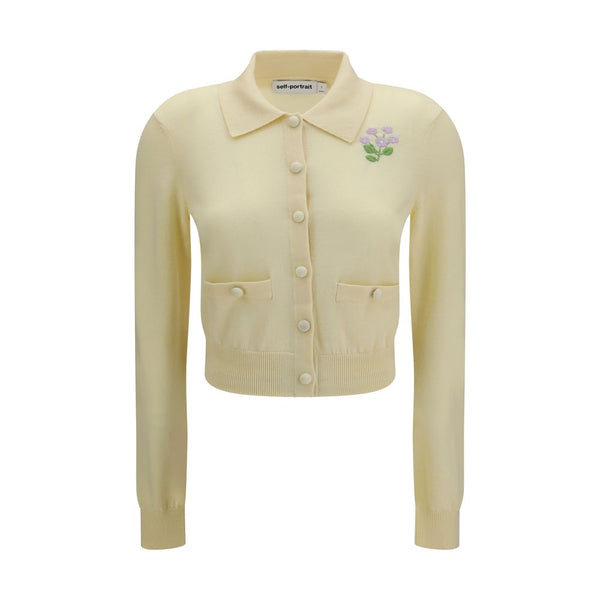Women’s Self-portrait Bicolor Wool Oves Aries Cardigan