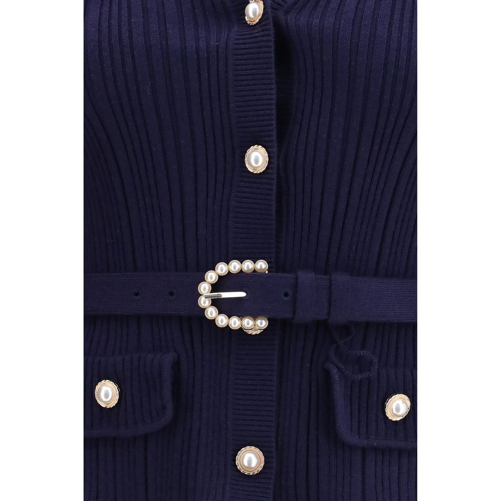Women’s Self-portrait Blue Polyamide Cardigan