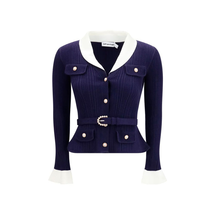 Women’s Self-portrait Blue Polyamide Cardigan