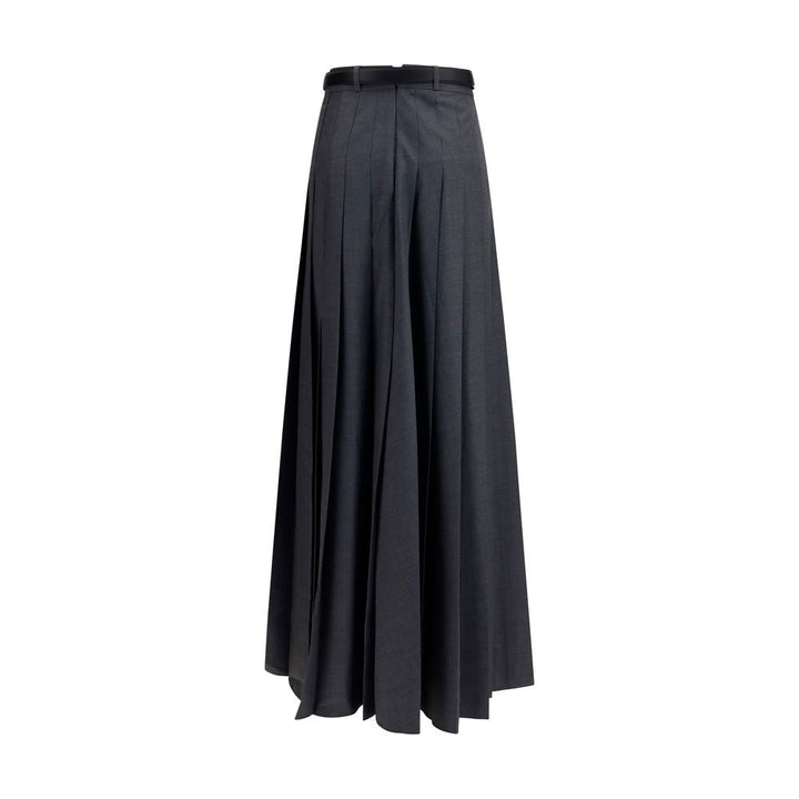 Women’s Self-portrait Gray Polyester Long Skirt