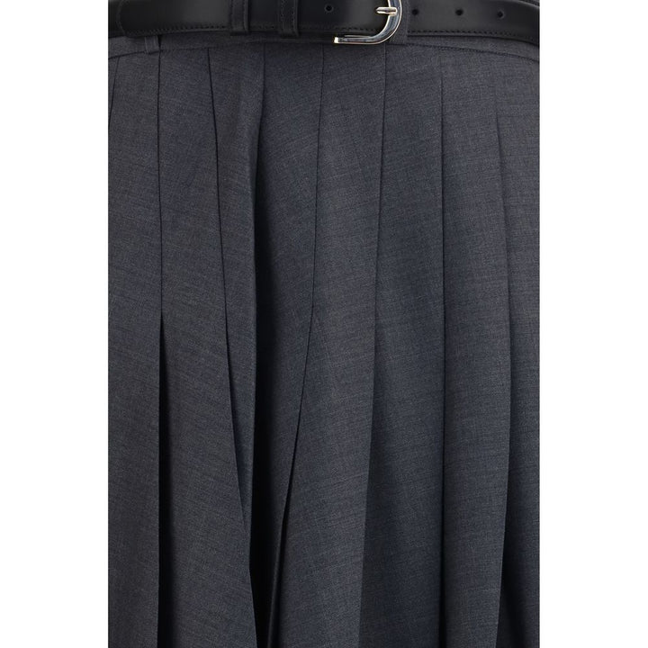 Women’s Self-portrait Gray Polyester Long Skirt