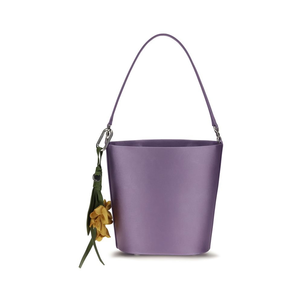 Women’s Self-portrait Purple Polyester Backet Bag