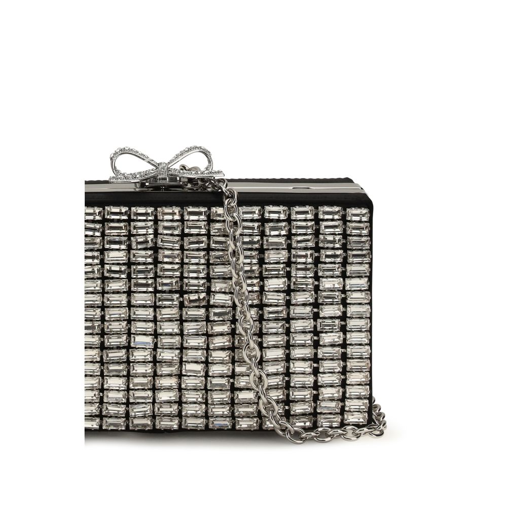 Women’s Self-portrait Silver Glass Clutch Bag