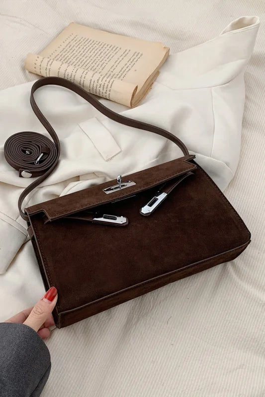 Trendsi Bags Shoulder bags - Sleek Small PU Leather Suede Bag