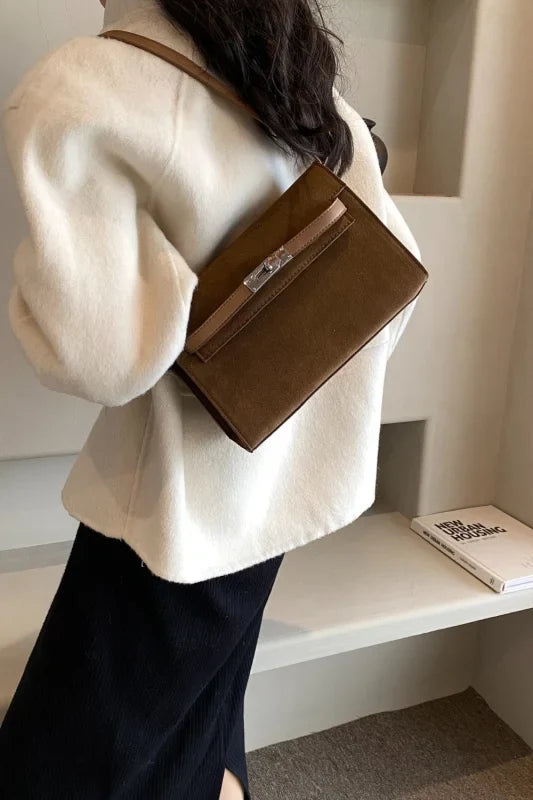 Trendsi Bags Shoulder bags - Sleek Small PU Leather Suede Bag