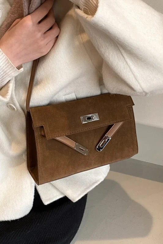 Trendsi Bags Shoulder bags - Sleek Small PU Leather Suede Bag