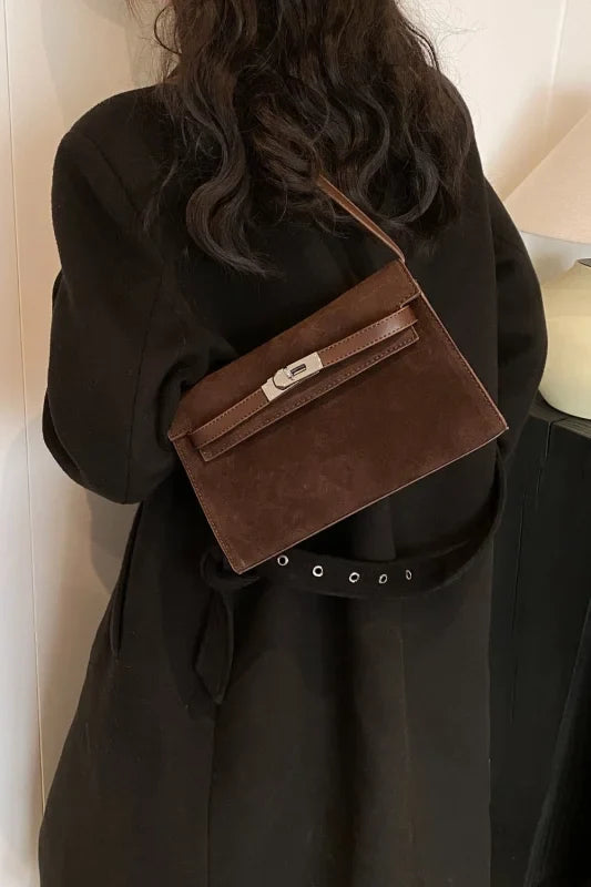 Trendsi Bags Shoulder bags - Sleek Small PU Leather Suede Bag