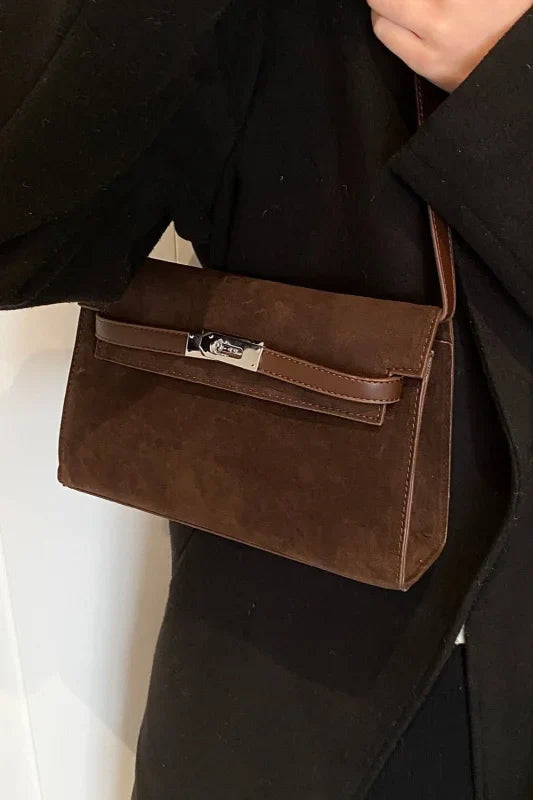 Trendsi Bags Shoulder bags - Sleek Small PU Leather Suede Bag