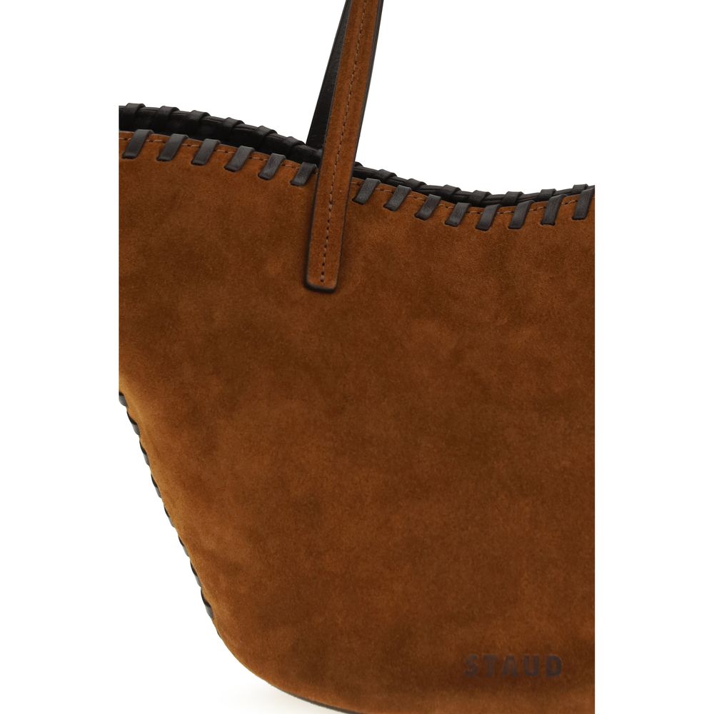 Women’s Staud Brown Calf Leather Bos Taurus Handbag