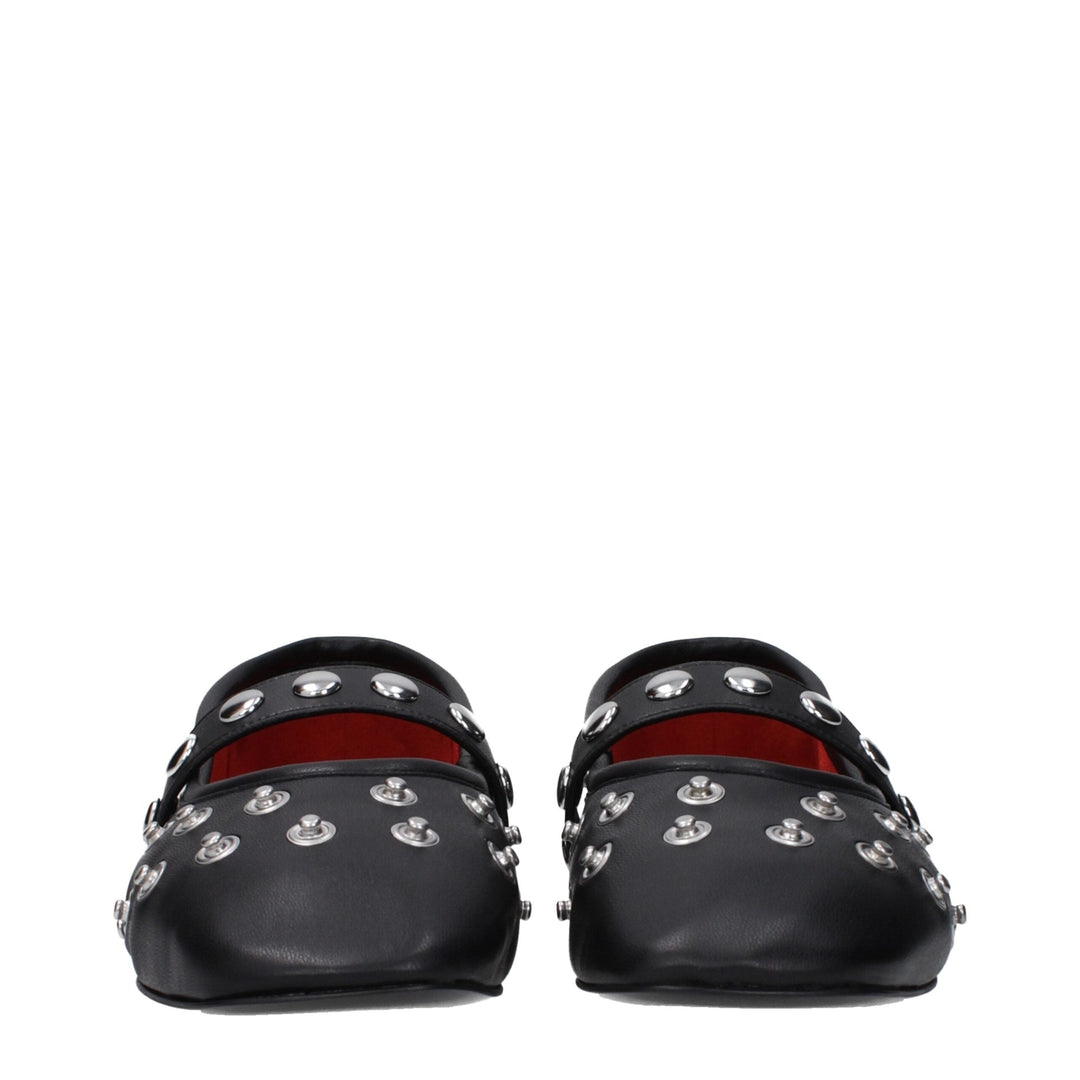 Women’s Stella Mccartney Black Leather Ballet Flats