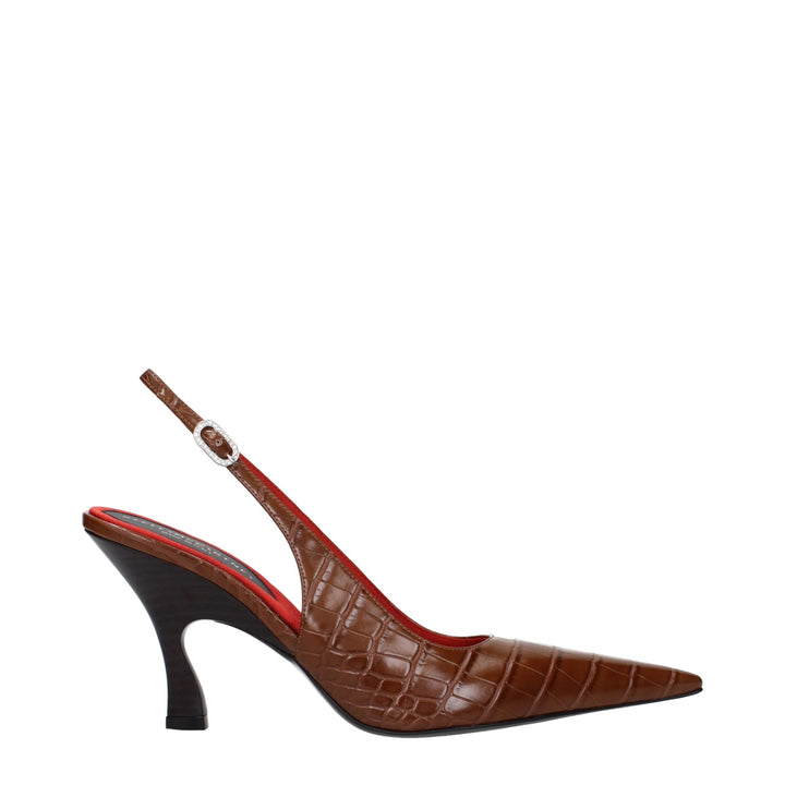 Women’s Stella Mccartney Brown Leather High Heel Pumps