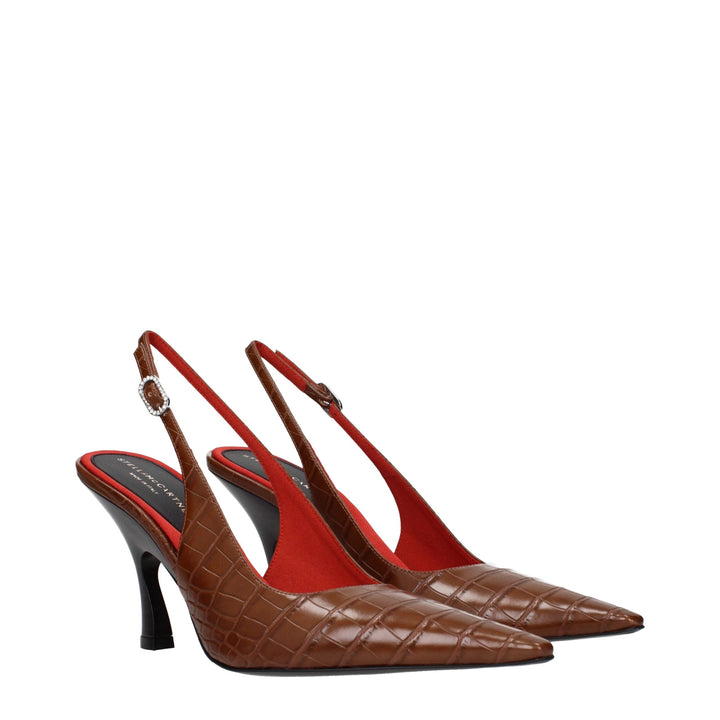 Women’s Stella Mccartney Brown Leather High Heel Pumps
