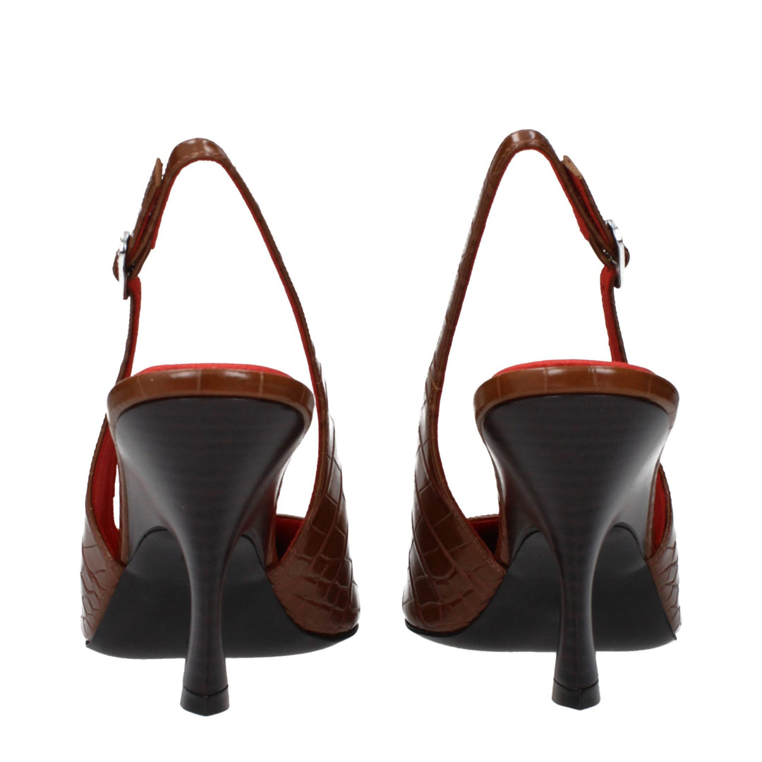 Women’s Stella Mccartney Brown Leather High Heel Pumps
