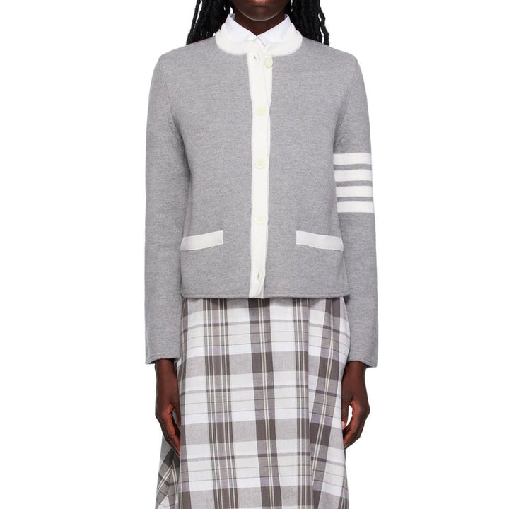 Women’s Thom Browne Gray Wool Cardigan