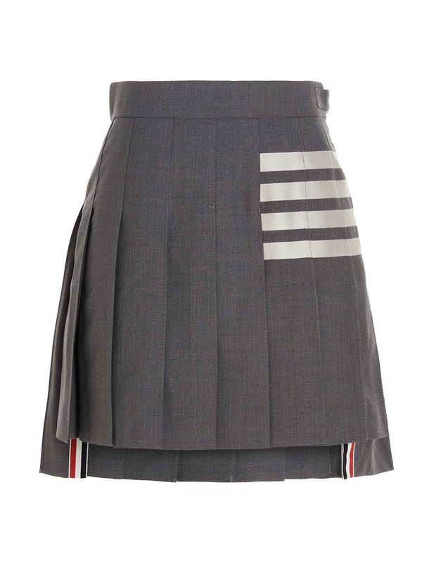 Women’s Thom Browne Gray Wool Long Skirt