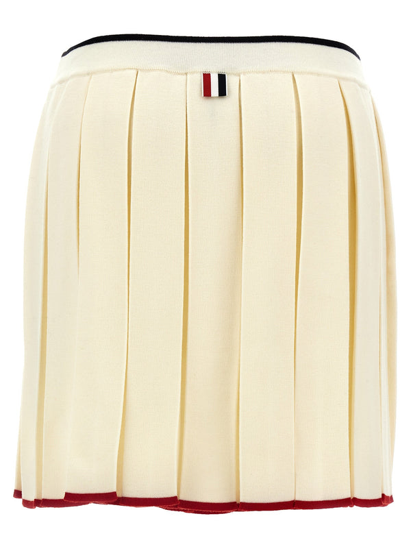 Women’s Thom Browne White Virgin Wool Long Skirt