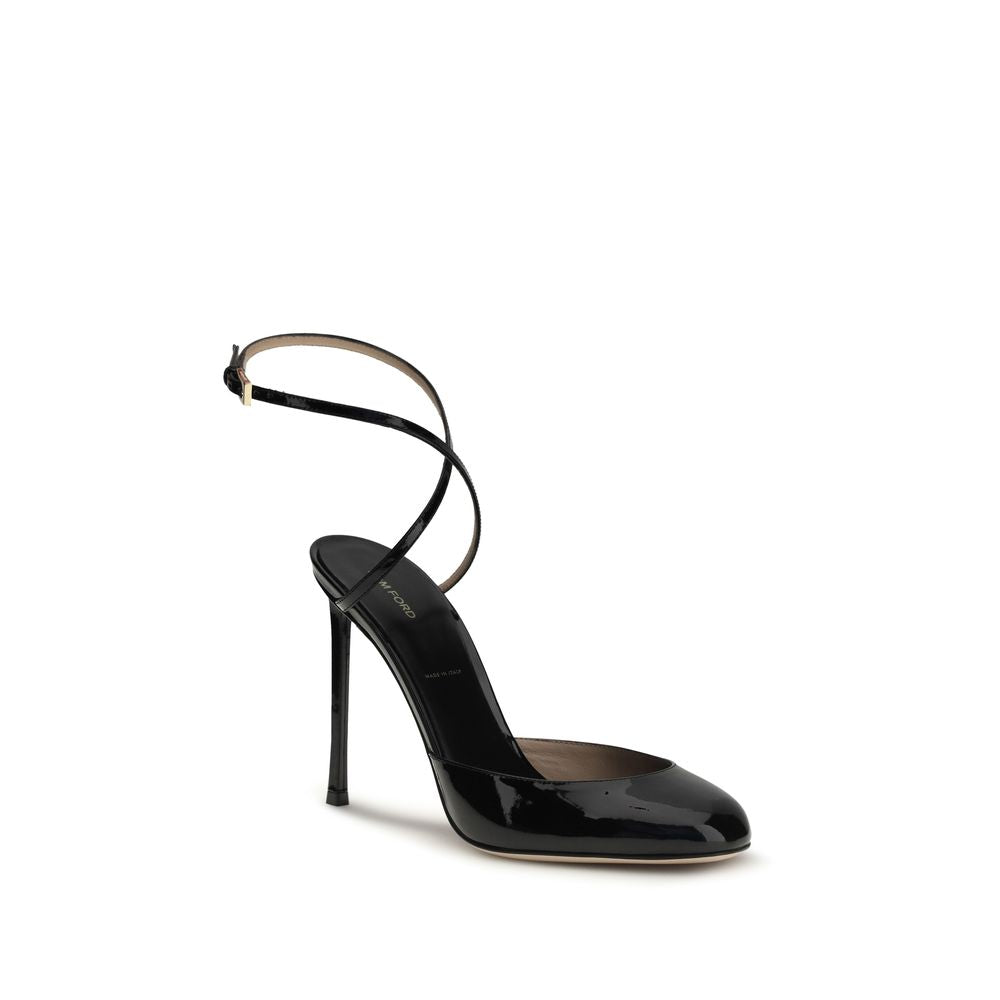 Women’s Tom Ford Black Calf Leather Bos Taurus High Heel Pumps