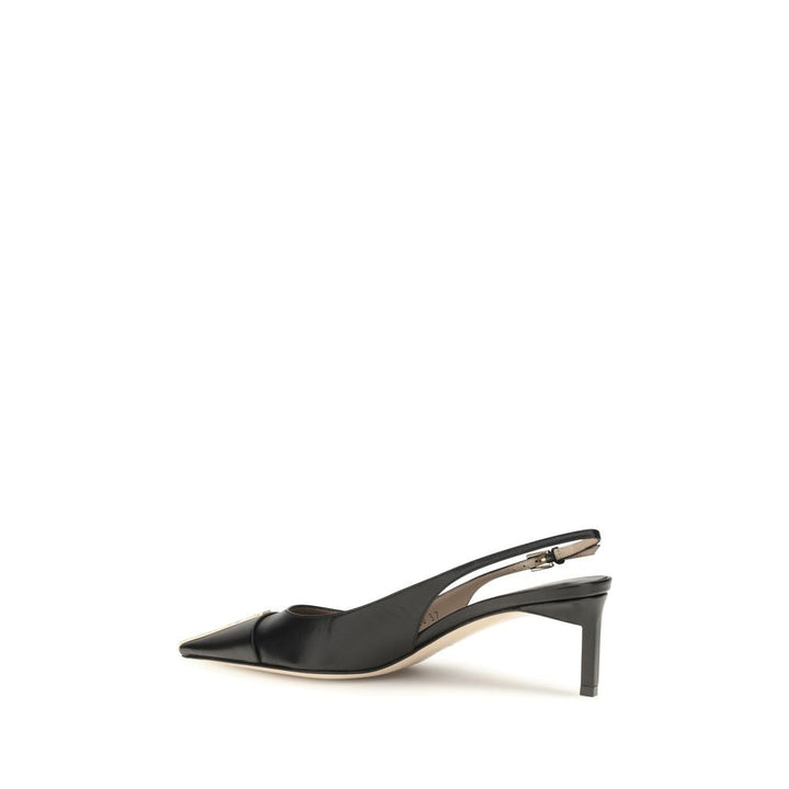 Women’s Tom Ford Black Calf Leather Bos Taurus Mid Heel Pumps