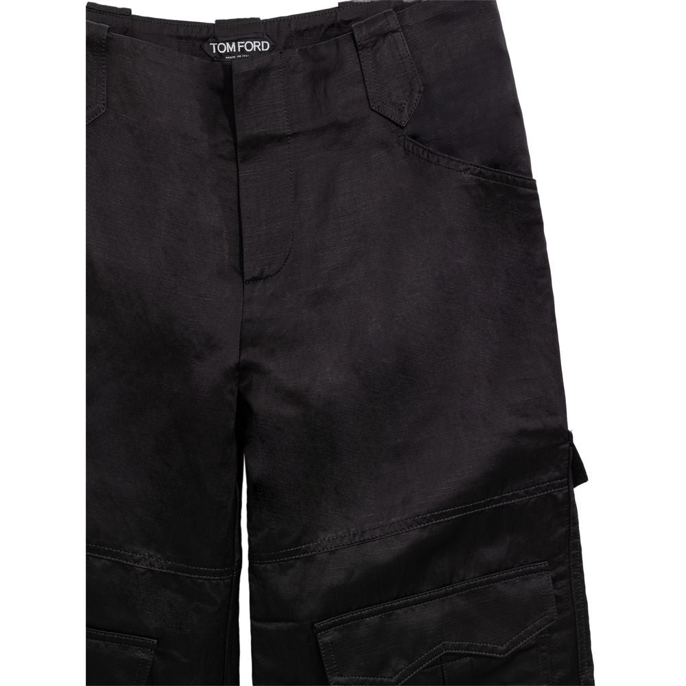 Women’s Tom Ford Black Viscose Cargo Pants