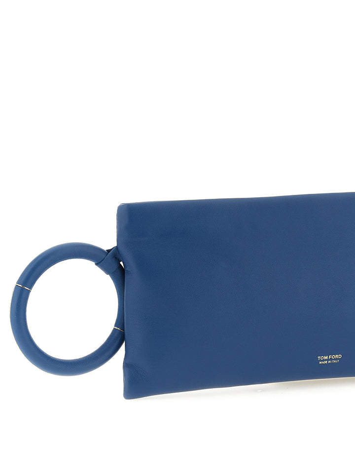 Women’s Tom Ford Blue Lambskin Clutch Bag