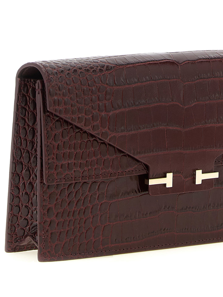 Women’s Tom Ford Bordeaux Calfskin Clutch Bag