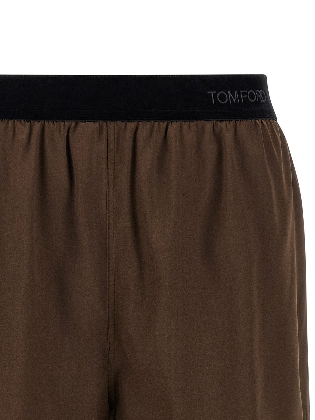 Women’s Tom Ford Brown Silk Bermuda Shorts