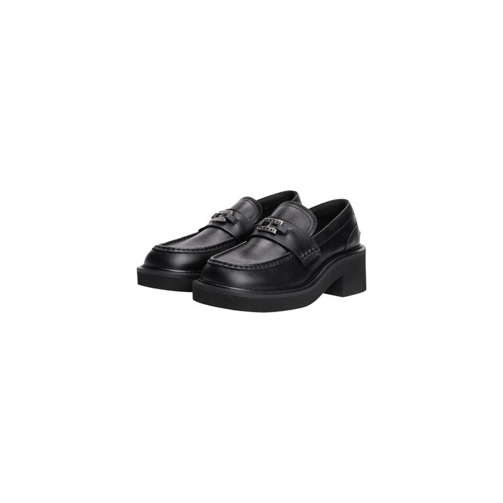 Women’s Tommy Hilfiger Jeans Black Leather High Heel Pumps