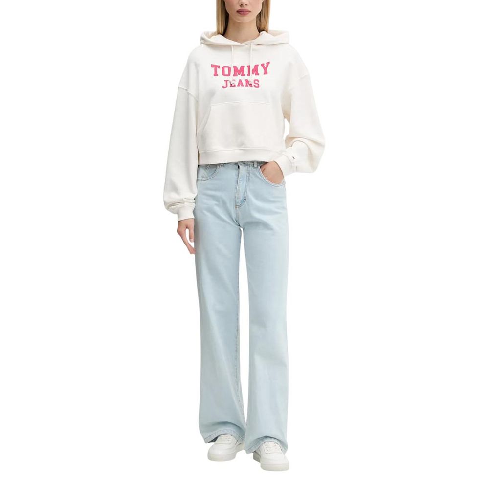 Women’s Tommy Hilfiger Jeans Cream Recycled Cotton Hoodie