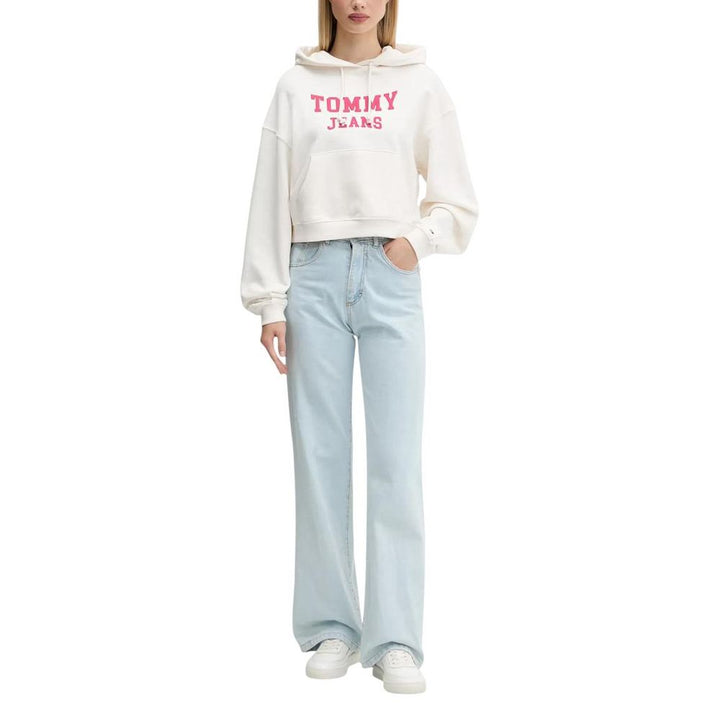 Women’s Tommy Hilfiger Jeans Cream Recycled Cotton Hoodie
